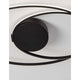 Alt Tag: Viareggio LED Deckenlampe Geschwungen – schwarze geschwungene Aluminium-Deckenleuchte mit integrierter 28W LED, minimalistisch, für Wohnzimmer oder Schlafzimmer