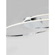Viareggio LED Deckenlampe Geschwungen - moderne geschwungene Aluminium-Deckenleuchte mit integrierter 28W LED und diffuser Acryllichtverteilung