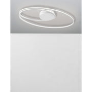 Viareggio LED Deckenlampe Geschwungen, geschwungene weiße Aluminium-LED-Deckenleuchte, minimalistisches Design ideal für Wohnzimmer oder Schlafzimmer
