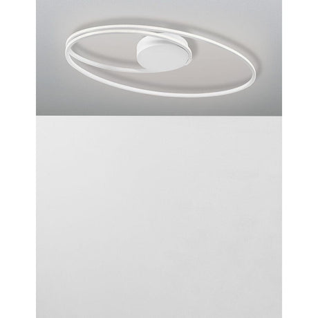 Viareggio LED Loftslampe buet, buet hvid aluminiumLED-Loftslys, minimalistisk design ideel til stue eller soveværelse