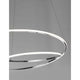 Viareggio LED Hängeleuchte Ø 56cm Metall in Aluminium und Acryl, modernes, minimalistisches Design.