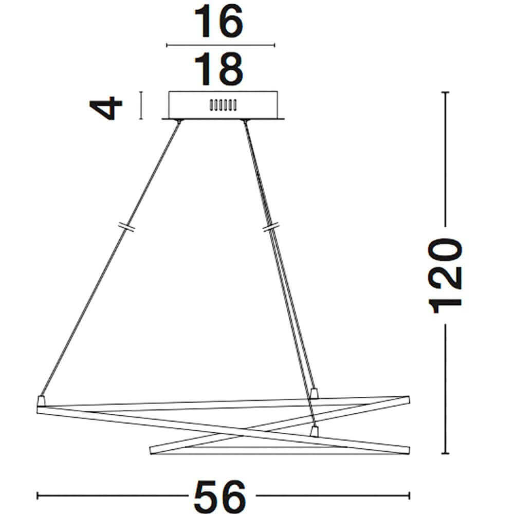 VIAREGGIO LED hanging lamp Ø 56cm metal