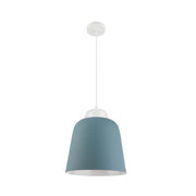 Suspension Victoria en métal bleu - luminaire suspendu moderne de style scandinave avec combinaison de couleurs bleu et blanc.