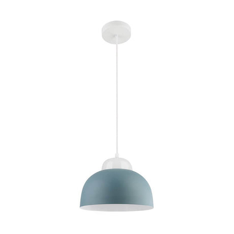 Suspension Victoria bleu, blanc avec un design scandinave moderne et une fabrication robuste en aluminium.