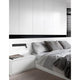 Nova Luce Vida LED Lese- & Wandlampe Metall mit USB neben dem Bett in modernem Schlafzimmer.