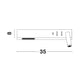 Nova Luce Vida LED Lese- & Wandlampe Metall mit USB, technische Zeichnung der Leuchte.