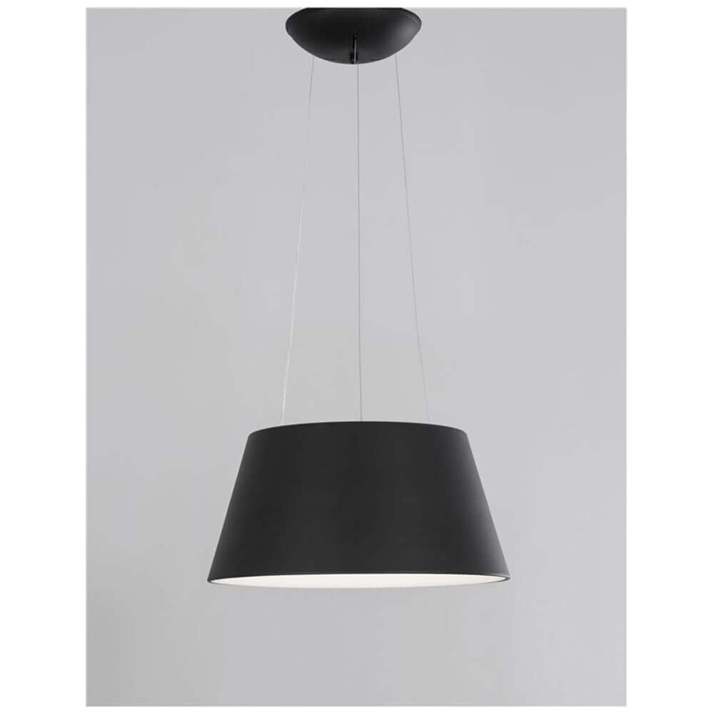 Nova Luce Volcano LED Hängelampe Ø 45cm in elegantem Schwarz für moderne Raumgestaltung.