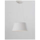 Nova Luce Volcano LED Hängelampe Ø 45cm in modernem Design, schlichte weiße Oberfläche.
