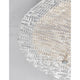 Detailansicht der Wing LED Deckenlampe Metall, Glas mit klarem Glasdesign und integrierter Beleuchtung.