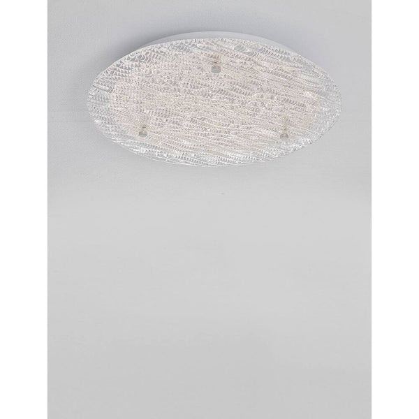 Wing LED ceiling lamp metal, glass - modern and elegant ceiling light in oval form made of metal and glass.