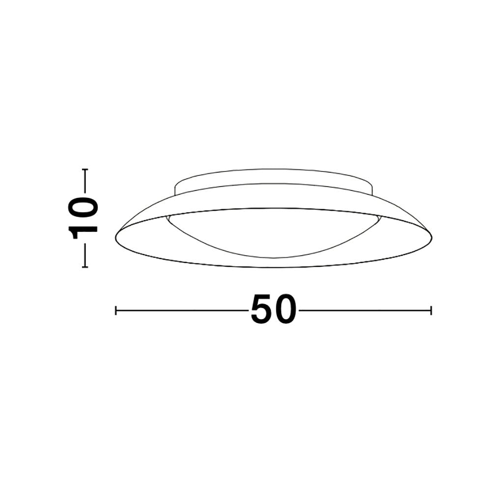 Zano LED ceiling lamp metal acrylic