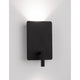 Zen LED Wandleuchte mit Lesearm & USB in modernem Design mit schwarzem Gehäuse und verstellbarem Lesearm.