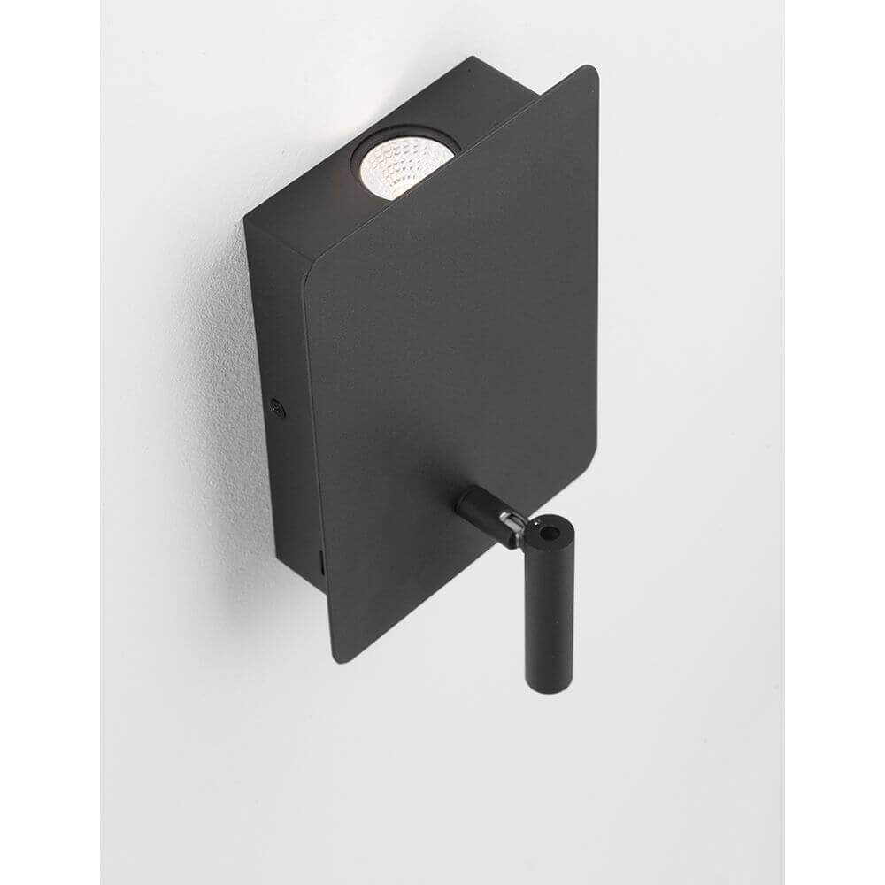 Zen LED wall lamp with reading arm & USB
