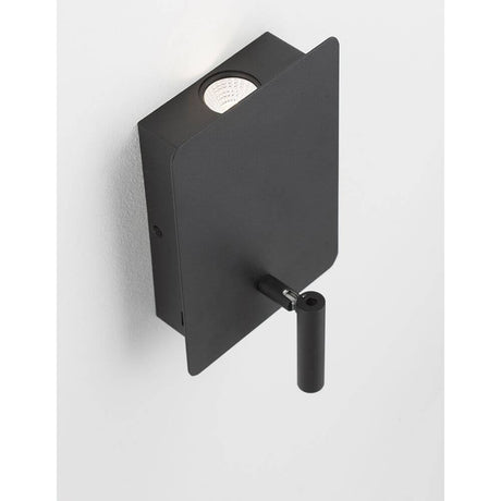 Zen LED vegglampe med lesearm og USB i moderne design og funksjonell utførelse.