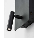 Zen LED wall lamp with reading arm & USB