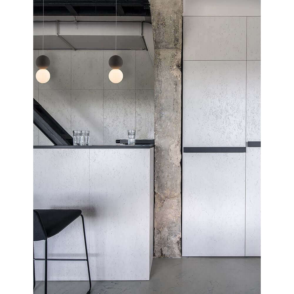 Zero Kugel Hängelampe Beton, Glas