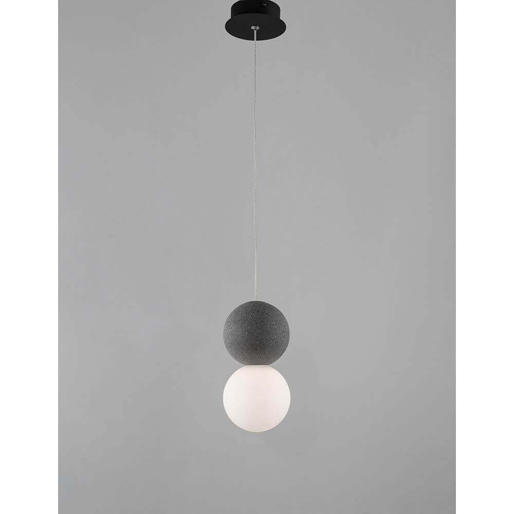 Zero Kugel Hängelampe Beton, Glas