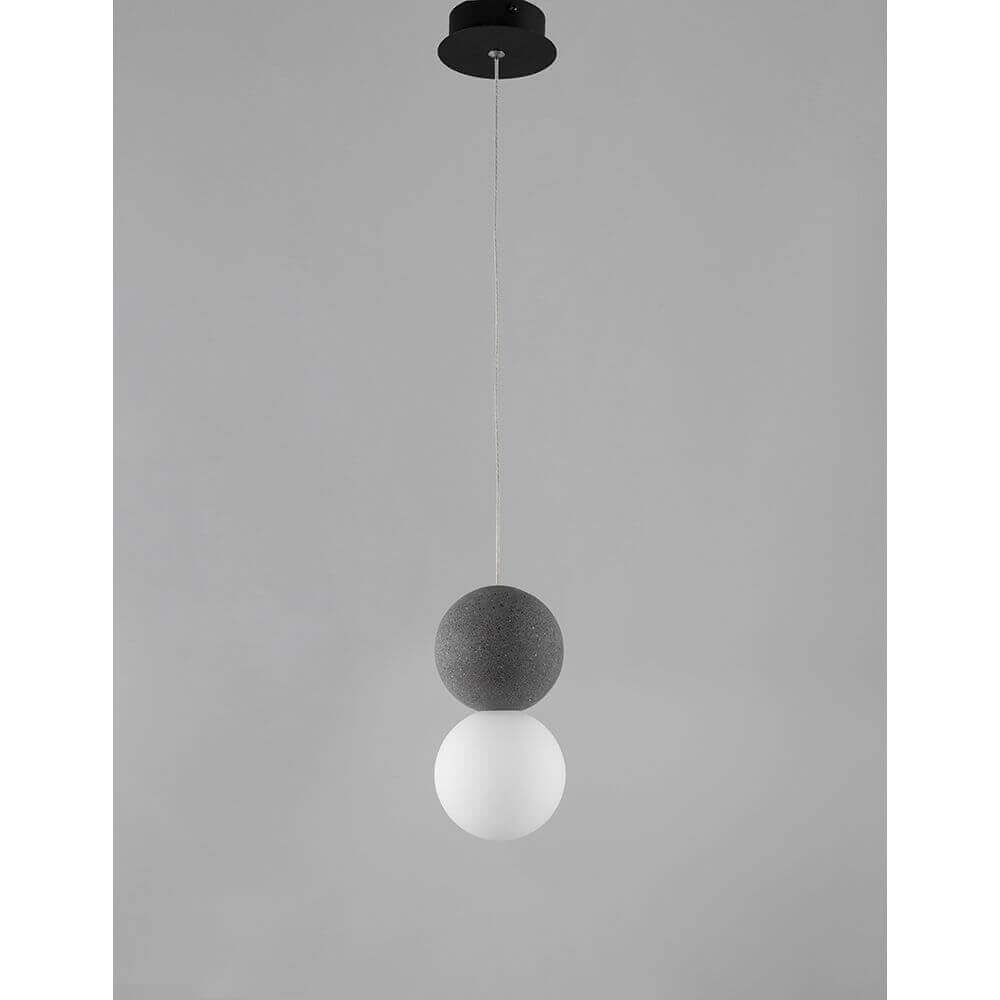Zero Kugel Hängelampe Beton, Glas