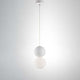 Nova Luce Zero Pendelleuchte Rund mit zwei harmonischen Kugeln in modernem Design.