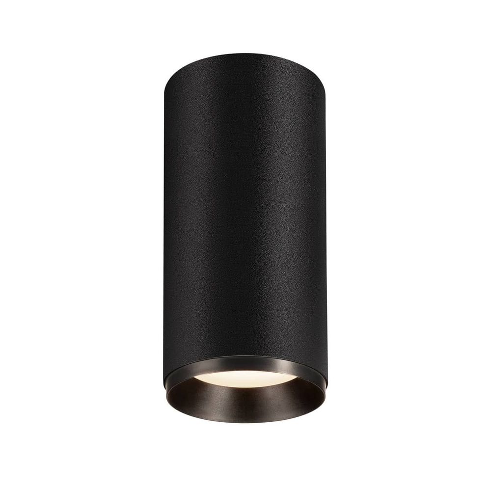 Numinos LED ceiling light black cylindrical