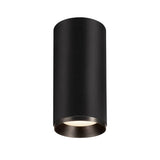 Numinos LED ceiling light black cylindrical