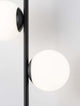 Nuvole LED Pendelleuchte 2-flammig 3000K Schwarz, Weiß mit Opal Glas und modernem Design