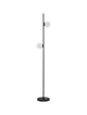 Nuvole LED Stehlampe 3000K Schwarz, Weiß mit modernem Design und Opal Glaskonstruktion.