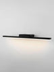 Nyx LED Wandleuchte 3000K IP44 - moderne Spiegelleuchte in schwarzem Aluminium und Kunststoff