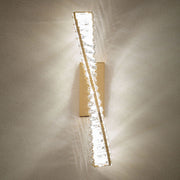 LED-Wandleuchte Oblige Goldfarben Dimmbar mit Kristallverzierungen, 12x8 cm, stilvolle goldene Wandlampe