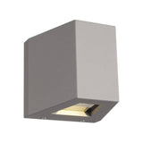 Ut stråle led vägglampa silver grå