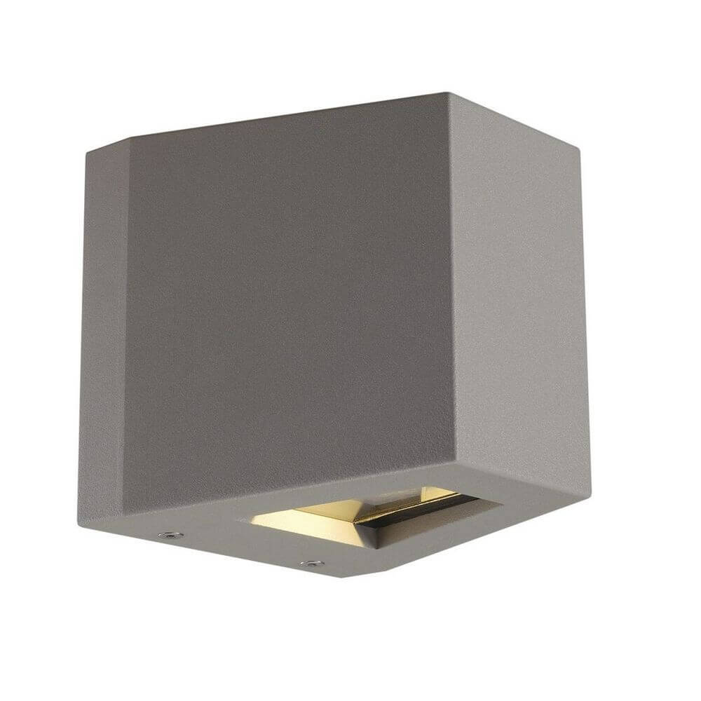 Ut stråle led vägglampa silver grå