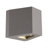 Ut stråle led vägglampa silver grå