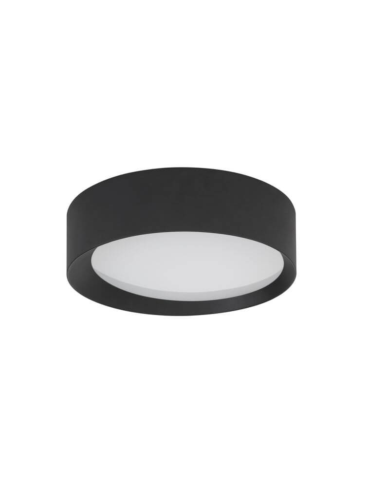 Oby LED Deckenleuchte Ø 45cm 3000K in elegantem schwarzen Design, ideale Raumbeleuchtung.