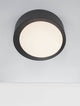 Oby LED Deckenleuchte Ø 45cm 3000K in schwarzem Design mit diffundierendem Licht.
