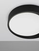 Oby LED Deckenleuchte Ø 60cm 3000K in elegantem Schwarz, ideal für verschiedene Wohnräume.