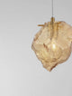 Odelle Pendelleuchte Ø 18cm Gold, Bernstein - mundgeblasene Glaskonstruktion mit dimmbarer Lichtquelle.