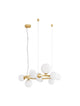 Odillia Pendelleuchte Ø 65cm G9 11-flammig mit opalinem Glas und Goldmetall im eleganten Design