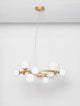 Odillia Pendelleuchte Ø 65cm G9 11-flammig in elegantem Design mit opalinem Glas und Goldmetall.