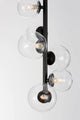 Odillia Pendelleuchte G9 6-flammig mit sechs sphärischen Glaskugeln in elegantem Design.