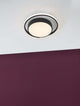 Odrey LED Deckenleuchte Ø 40cm 3000K an der Decke montiert, elegantes Design in einem modernen Raum.