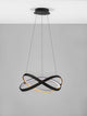 Alt Tag: Odrey LED Pendelleuchte Ø 50cm 2700, 3500, 5000K hängende skulpturale Leuchte in Silber und Gold mit mattem Diffusor