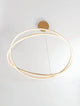 Ofelia LED Pendelleuchte 2-flammig Ø 95cm 3000K in modernem Design mit schimmernden Ringen.