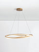 Ofelia LED Pendelleuchte 2-flammig Ø 95cm 3000K in modernem Design mit goldfarbener Aufhängung.