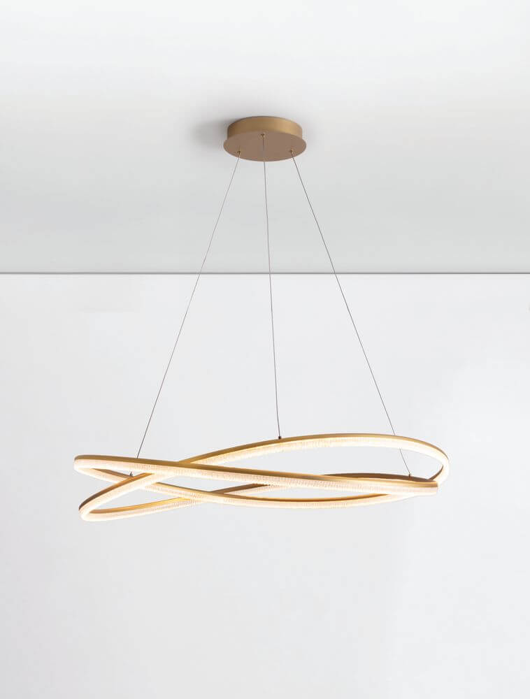 Ofelia LED Pendelleuchte 2-flammig Ø 95cm 3000K in modernem Design mit sanfter Lichtverteilung.