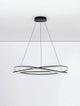 Ofelia LED Pendelleuchte 2-flammig Ø 95cm 3000K mit modernem Design und elegantem Schwarz.