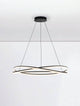 Ofelia LED Pendelleuchte 2-flammig Ø 95cm 3000K mit modernen, geschwungenen LED-Ringen.