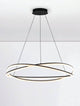 Ofelia LED Pendelleuchte 2-flammig Ø 95cm 3000K in modernem Design mit eleganten Lichtbändern.
