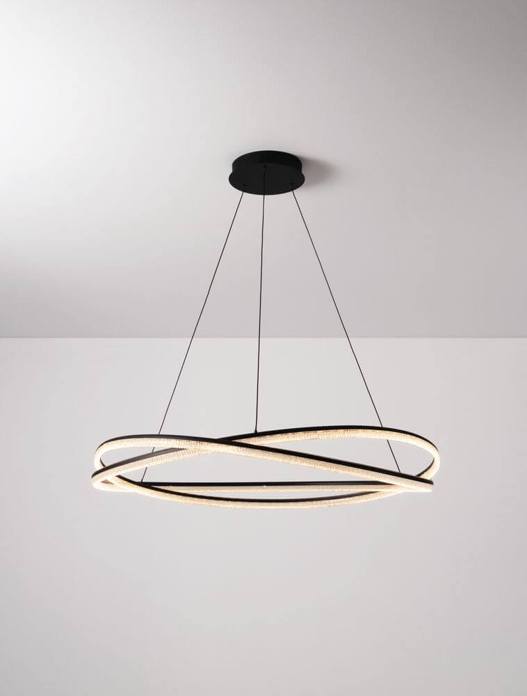 Ofelia LED Pendelleuchte 2-flammig Ø 95cm 3000K mit modernem Design und warmem Licht.