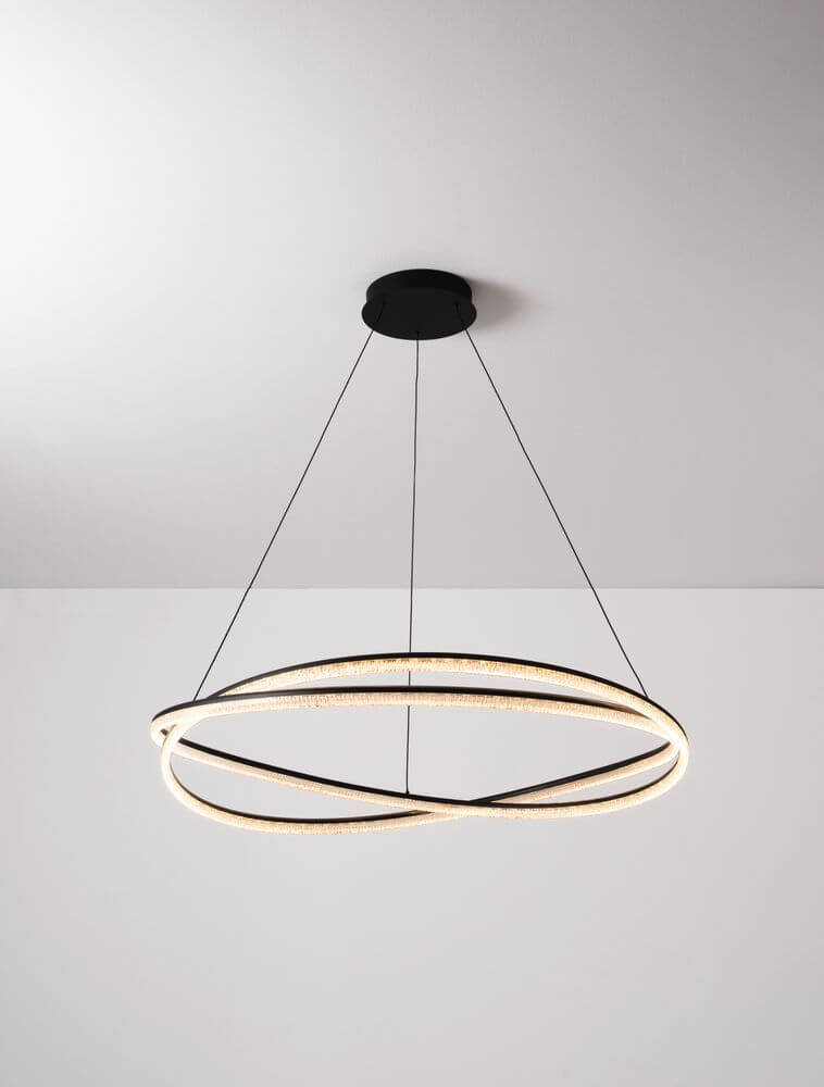 Ofelia LED Pendelleuchte 2-flammig Ø 95cm 3000K mit elegantem Design und warmem Licht.