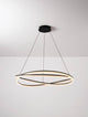 Ofelia LED Pendelleuchte 2-flammig Ø 95cm 3000K in modernem Design mit zwei leuchtenden Ringen.